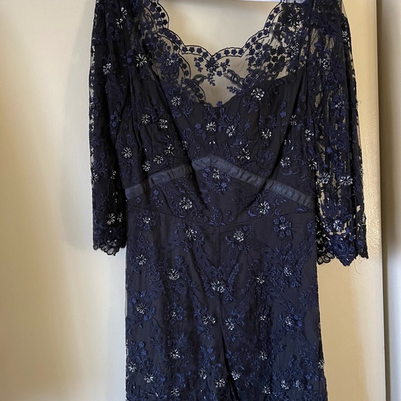 FREE PEOPLE RARE!!!!jeweled romper size 8 black and navy - Picture 7 of 13